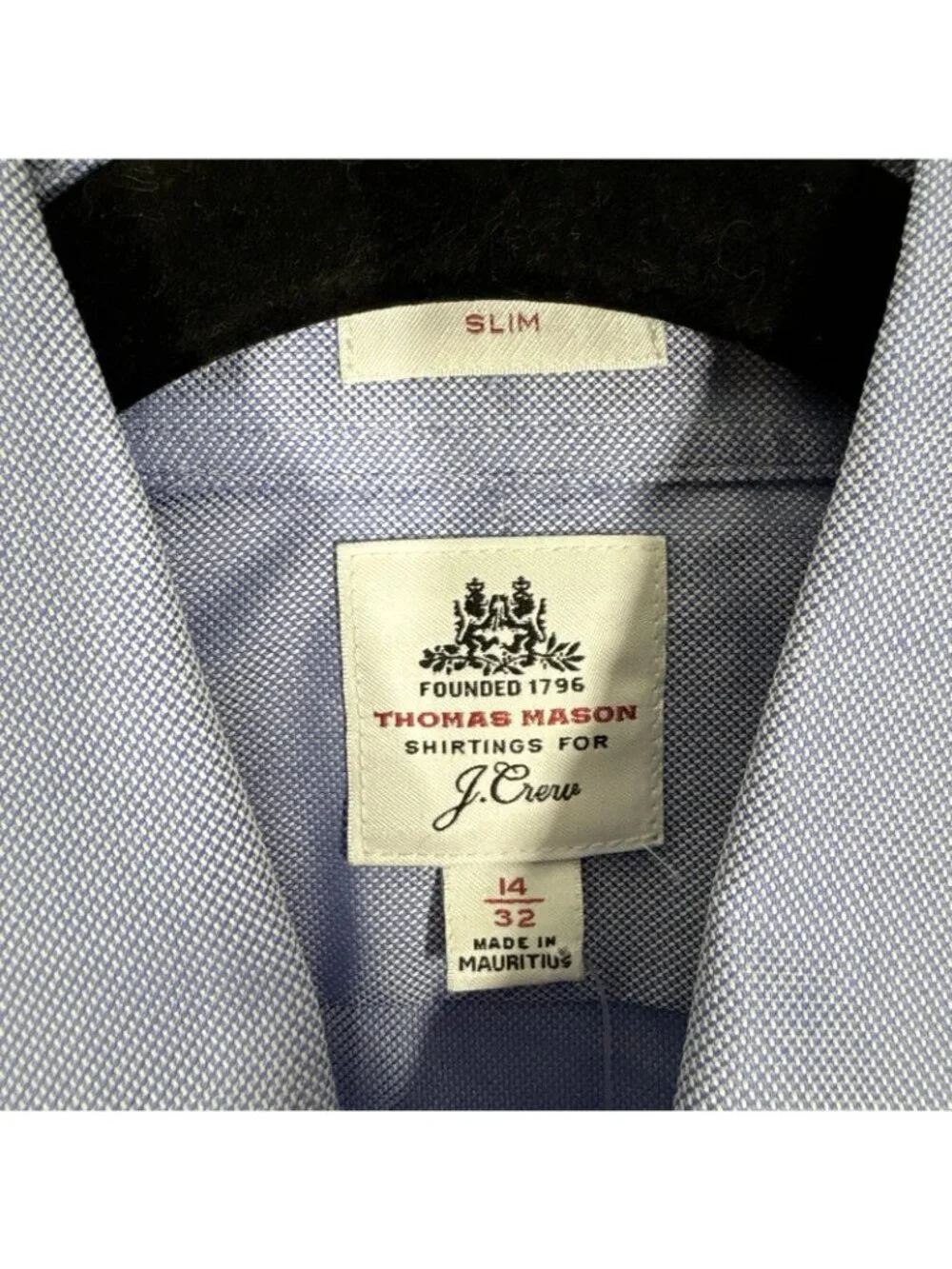 Thomas Mason For J.Crew Slim-Fit Shirt In Royal Oxford Cotton Men 14/32 Blue NWT